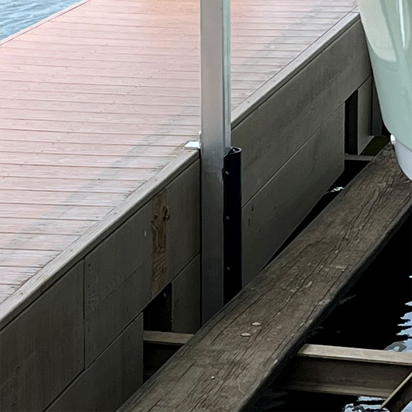 side view of ramp