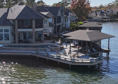 Lakeside deck platform