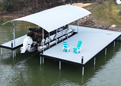 wood boat dock Lake Conroe