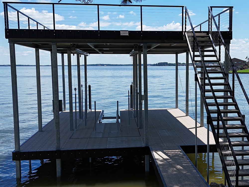 Heavy Duty Aluminum Dock Construction on Texas Lakes