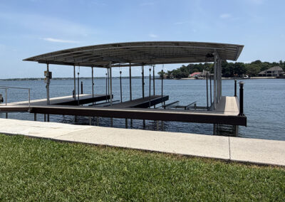 Custom Waterfront Project on Lake Conroe by a Top Texas Aluminum Dock Builder