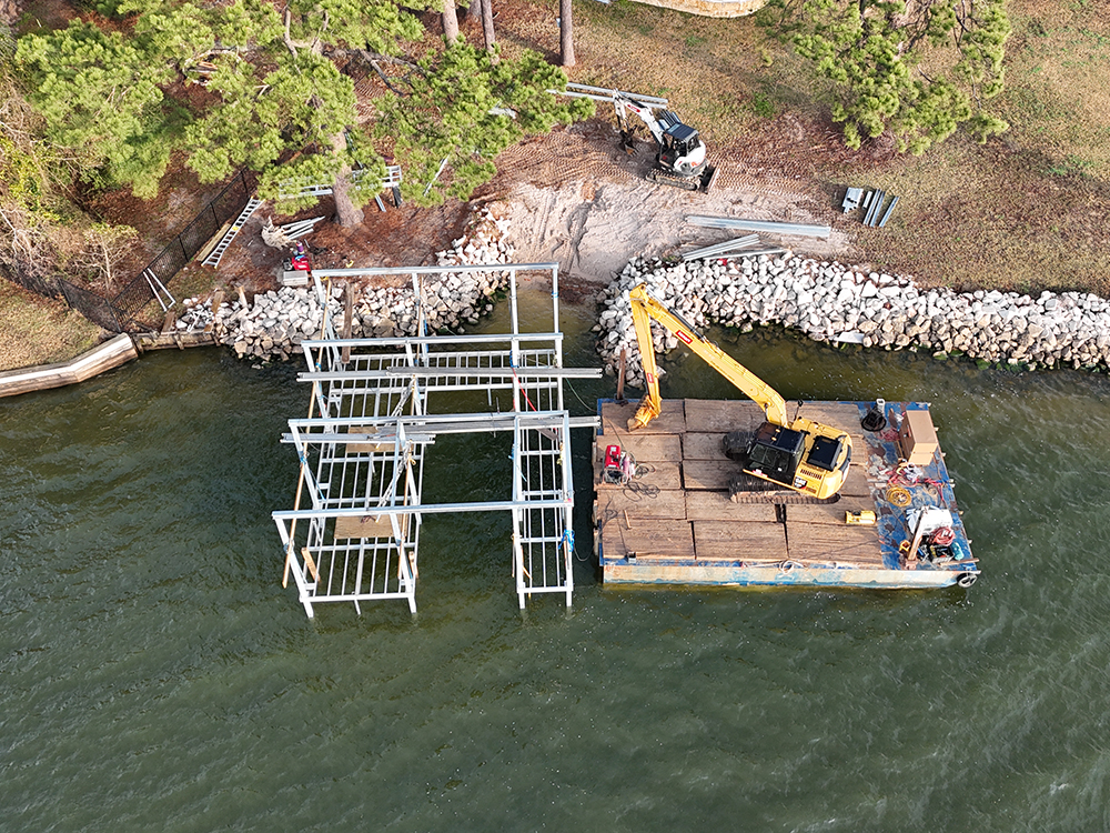 Heavy Duty Aluminum Dock Construction on Texas Lakes