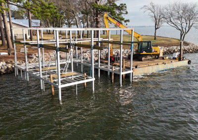 Heavy Duty Aluminum Dock Construction on Texas Lakes