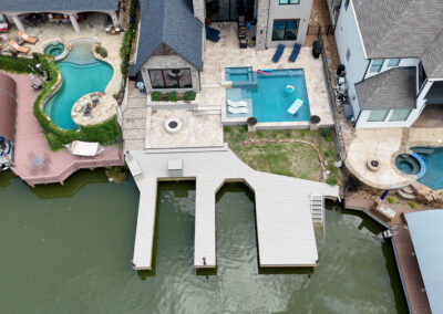 Custom Wood Dock on Lake Conroe
