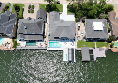 Custom Aluminum Dock & Bikini Top Boat Lift on Lake Conroe