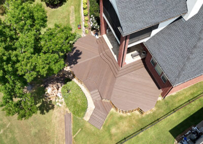 Custom Wood Deck Overlooking Lake Conroe