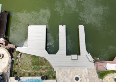 Custom Wood Dock on Lake Conroe