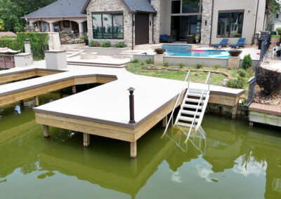 Custom Wood Dock on Lake Conroe