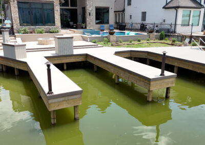 Custom Wood Dock on Lake Conroe