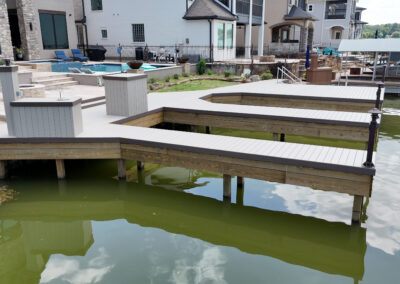 Custom Wood Dock on Lake Conroe