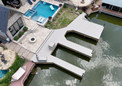 Custom Wood Dock on Lake Conroe