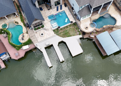 Custom Wood Dock on Lake Conroe