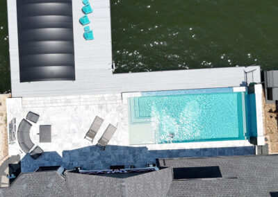 Custom Aluminum Dock & Bikini Top Boat Lift on Lake Conroe