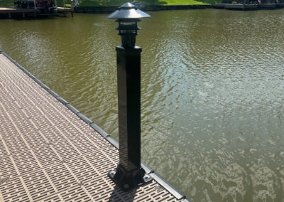 Custom Lake Conroe Boat Cover and Dock System WIth Osprey Boat Lift